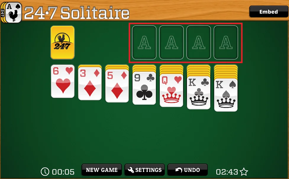 Draw one solitaire